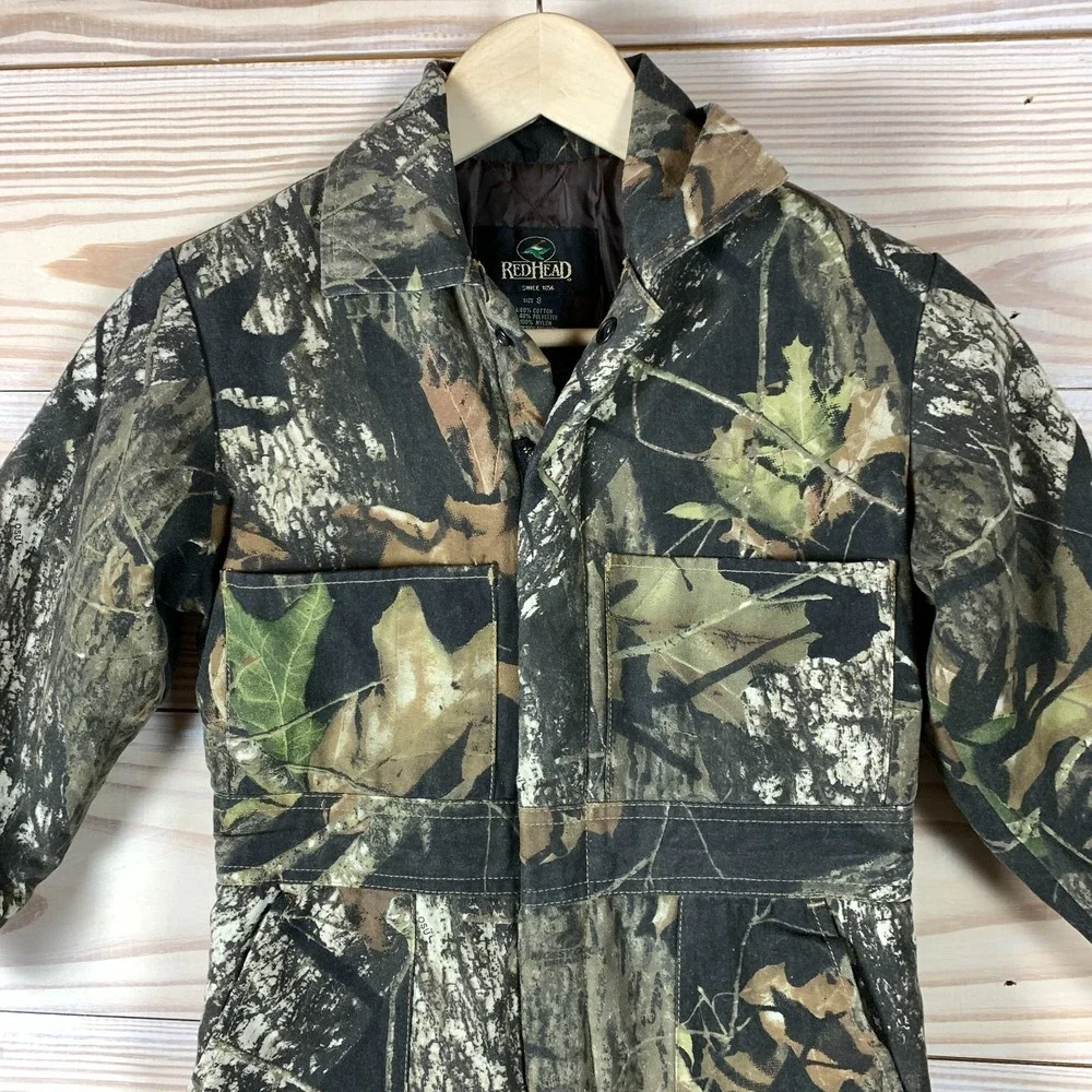 Redhead Kids 8 Insulated Coverall Mossy Oak Breakup Camo Hunting Camp‎ Ranch